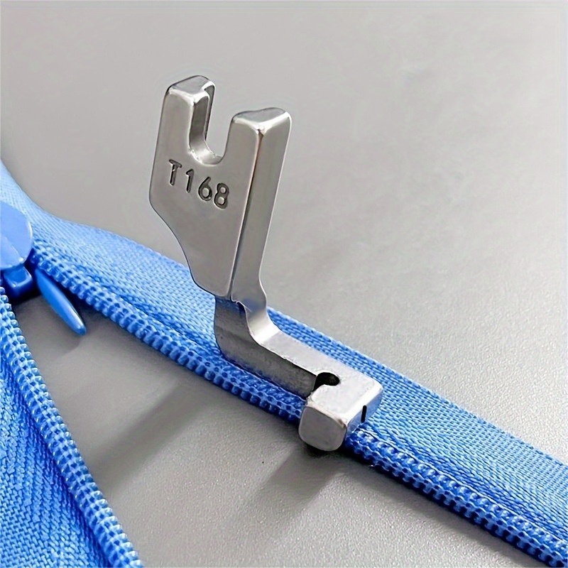 Textile Sewing Machine - Industrieller Stahl-Nähmaschinenfuß T168, Einseitiger Reißverschlussfuß, Unsichtbarer