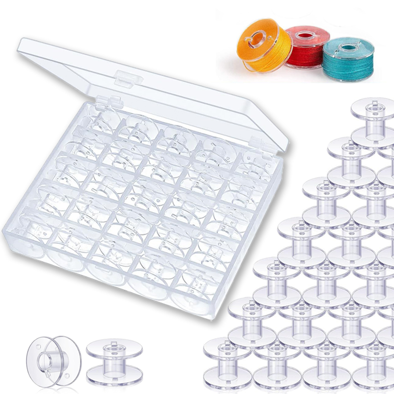 Sewing Gauge Ruler - 25 Stück Heimnähmaschine, Bodengewinde, Spulen-Set, Nähzubehör,