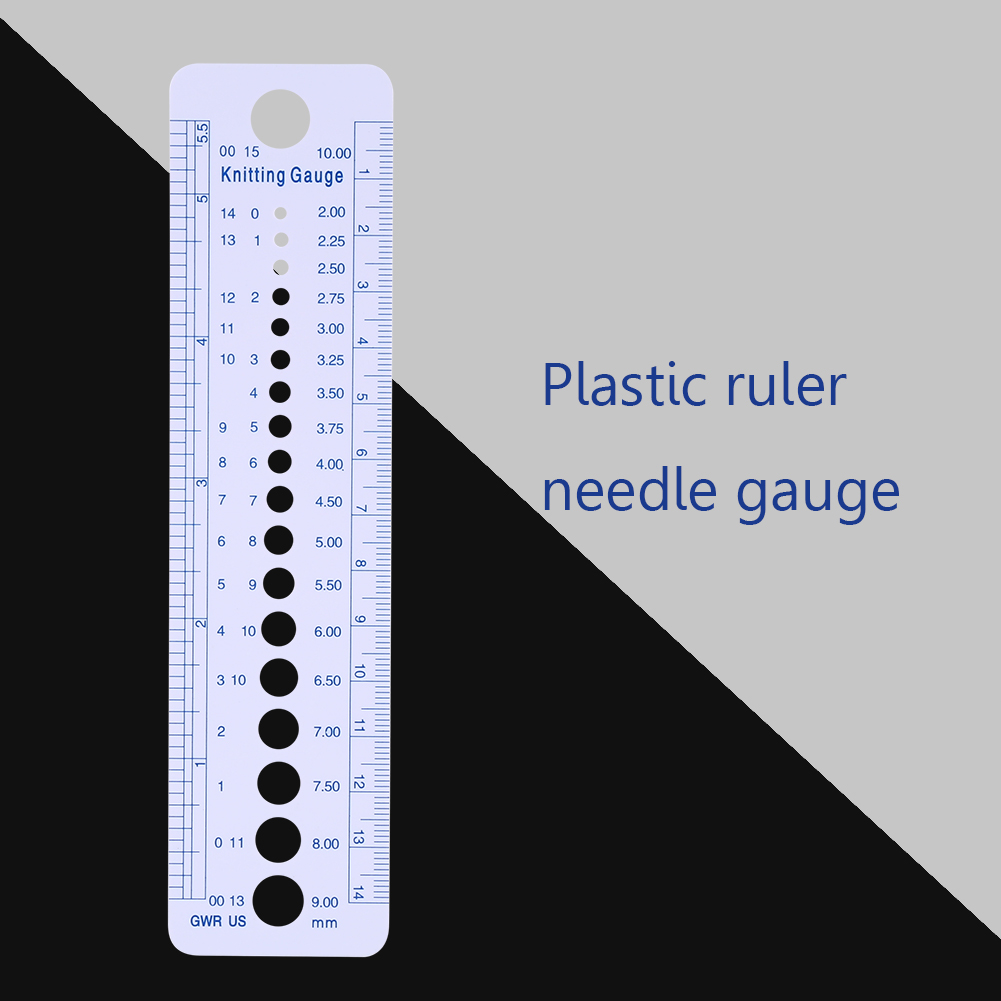 Sewing Gauge Ruler - Quilt- und Patchwork-Lineal, Plastik-Stricknadel-Messlineal in Zoll