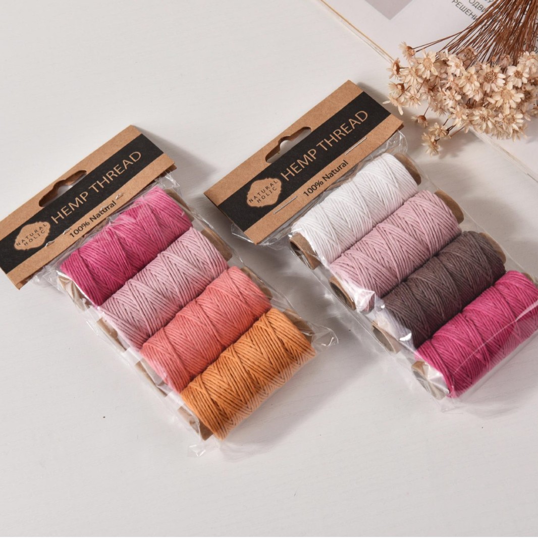 4 Stück bunter Hanf-Wachsfaden – Sewing Thread In Textile Bewertung und Preis