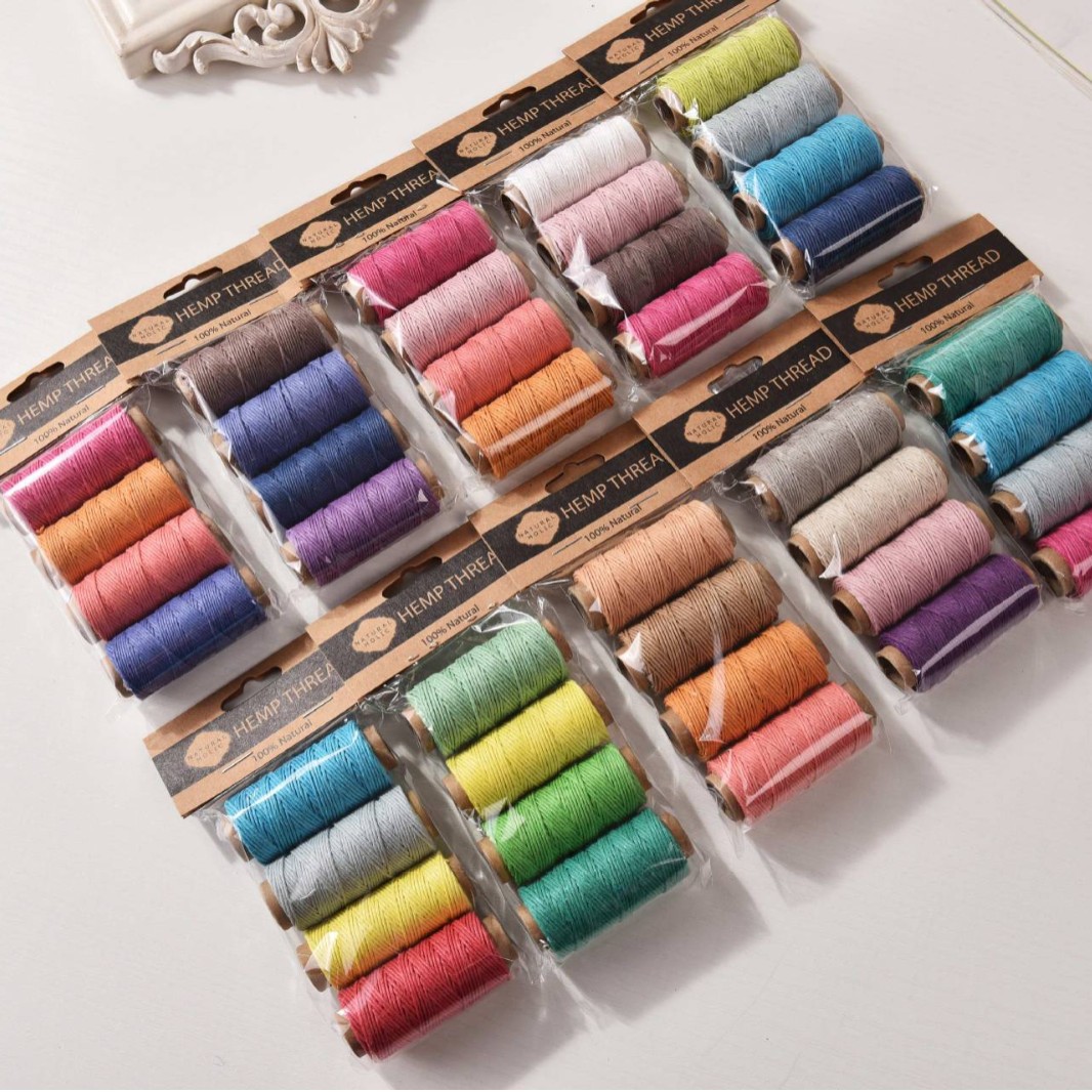 4 Stück bunter Hanf-Wachsfaden – Sewing Thread In Textile Bewertung und Preis